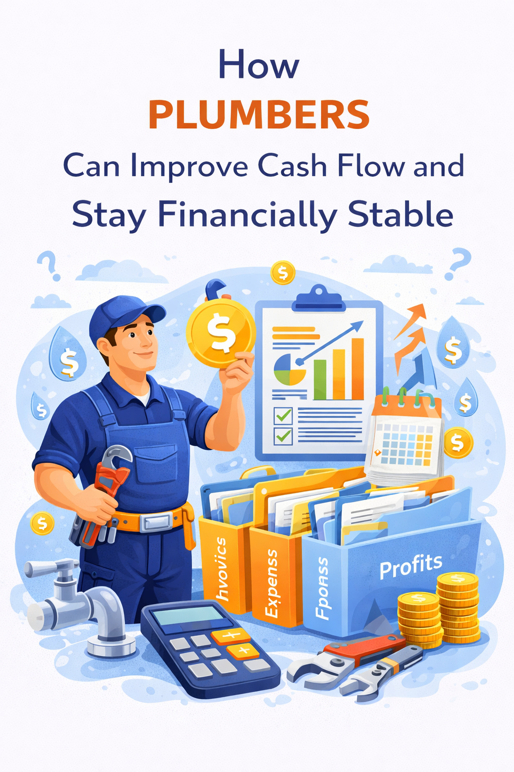 Plumbing cash flow management tips in Dallas Fort Worth Texas showing invoicing, expense tracking, and financial reporting to improve profitability and stay financially stable